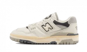 New Balance Men's 550 in White/Grey/Black Leather