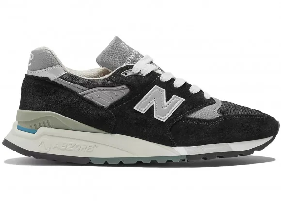 New Balance Unisex Made in USA 998 in Black/Grey Leather