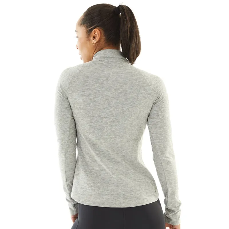 New Balance Womens Sport Spacedye 1/2 Zip Top Athletic Grey