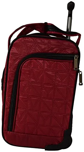 Nicole Miller Signature Quilt Under Seat Bag Carry On (Burgundy)