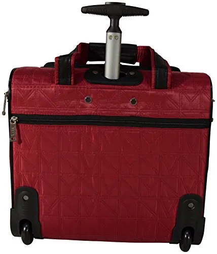 Nicole Miller Signature Quilt Under Seat Bag Carry On (Burgundy)