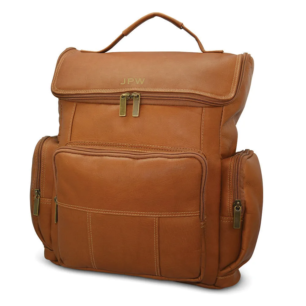 NLDA Day Trekr Vacqueta Leather Computer Backpack 771-1307