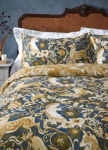 Paoletti Harewood Cotton 200 Thread Count Reversible Duvet Cover Set - Blue | Kaleidoscope