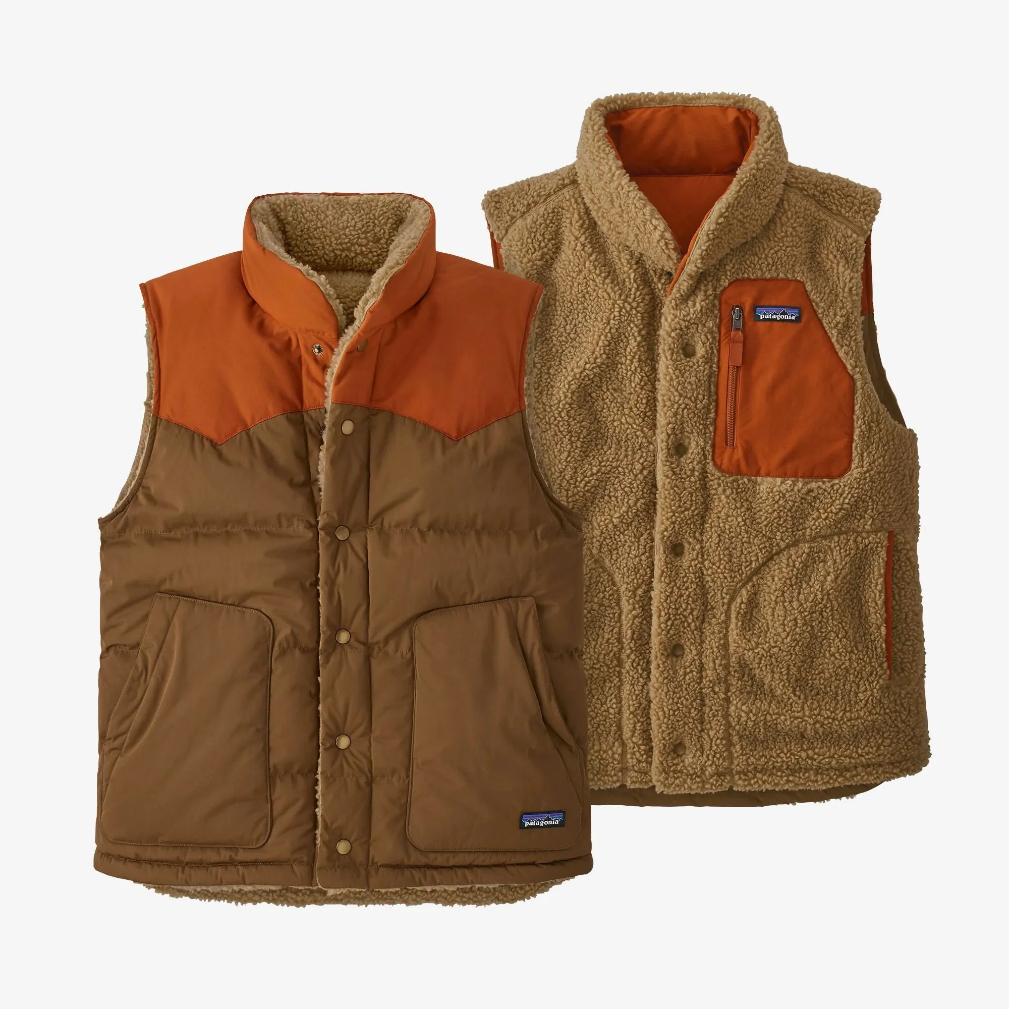 Patagonia M's Reversible Bivy Down Vest - Owl Brown