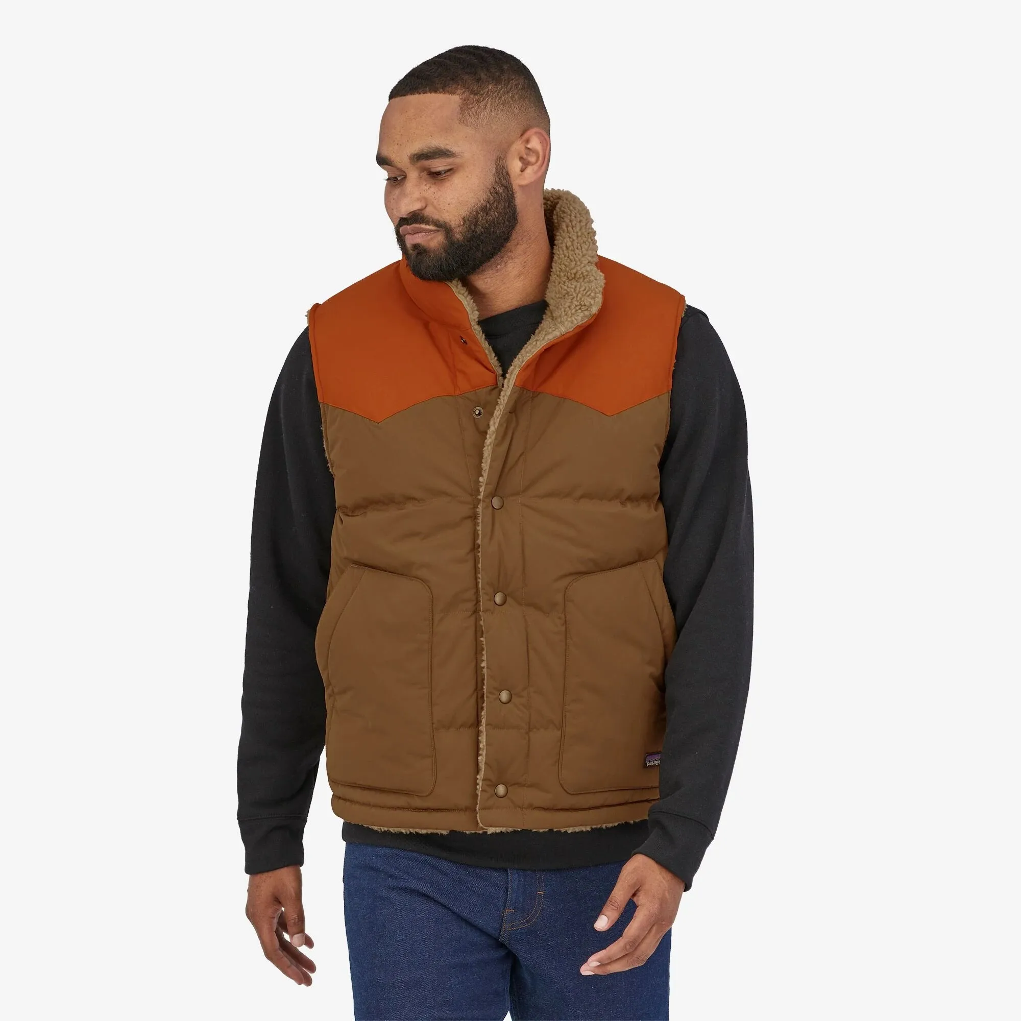 Patagonia M's Reversible Bivy Down Vest - Owl Brown