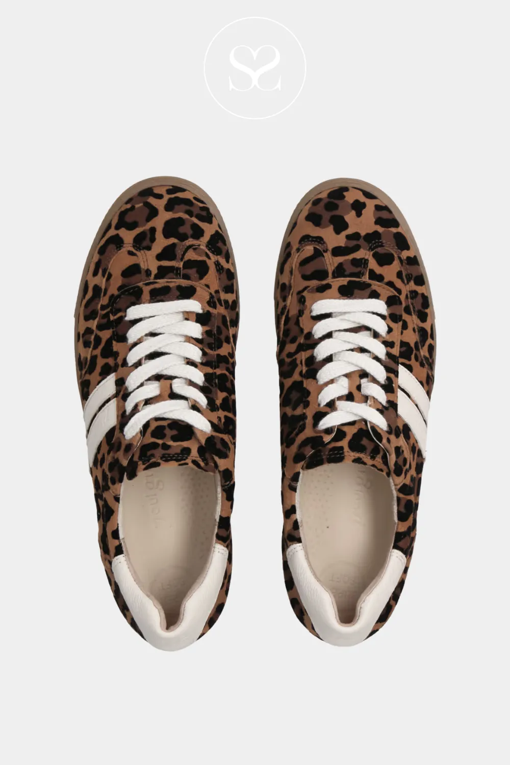 PAUL GREEN 5450 LEOPARD PRINT LOW PROFILE TRAINERS