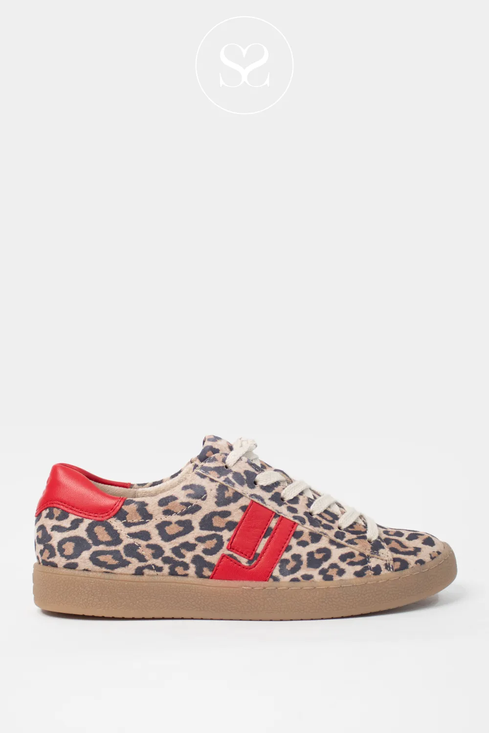 PAUL GREEN 5464 LEATHER LEOPARD TRAINERS