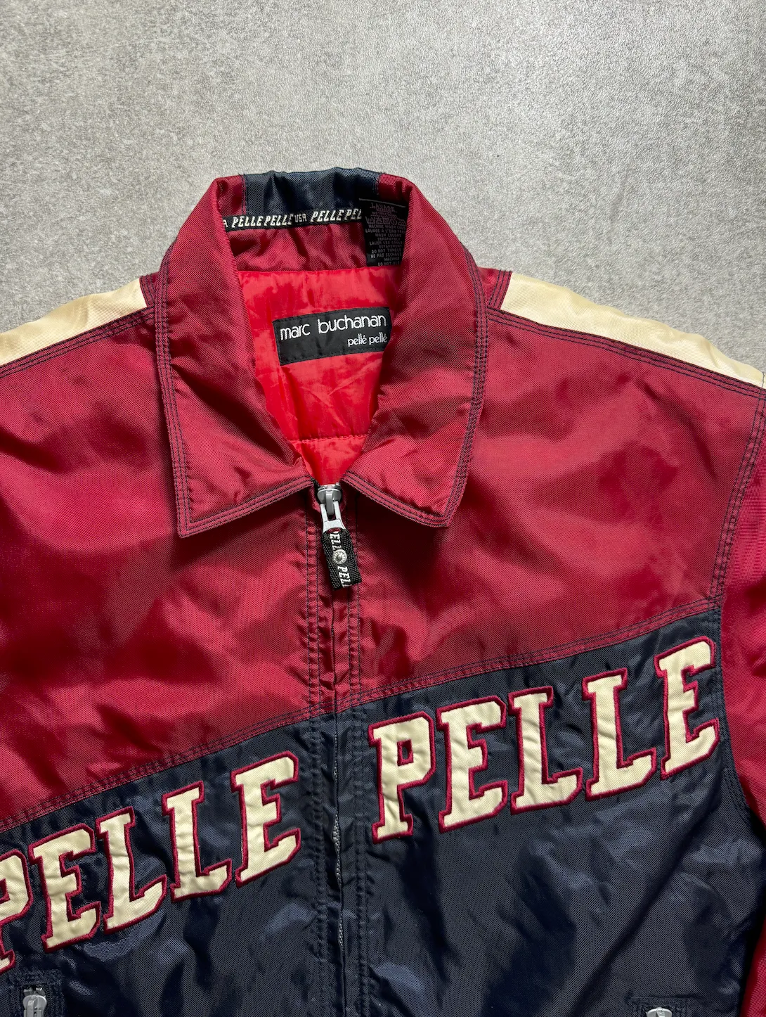 Pelle Pelle Logo Embroidered Full Zip Nylon Jacket