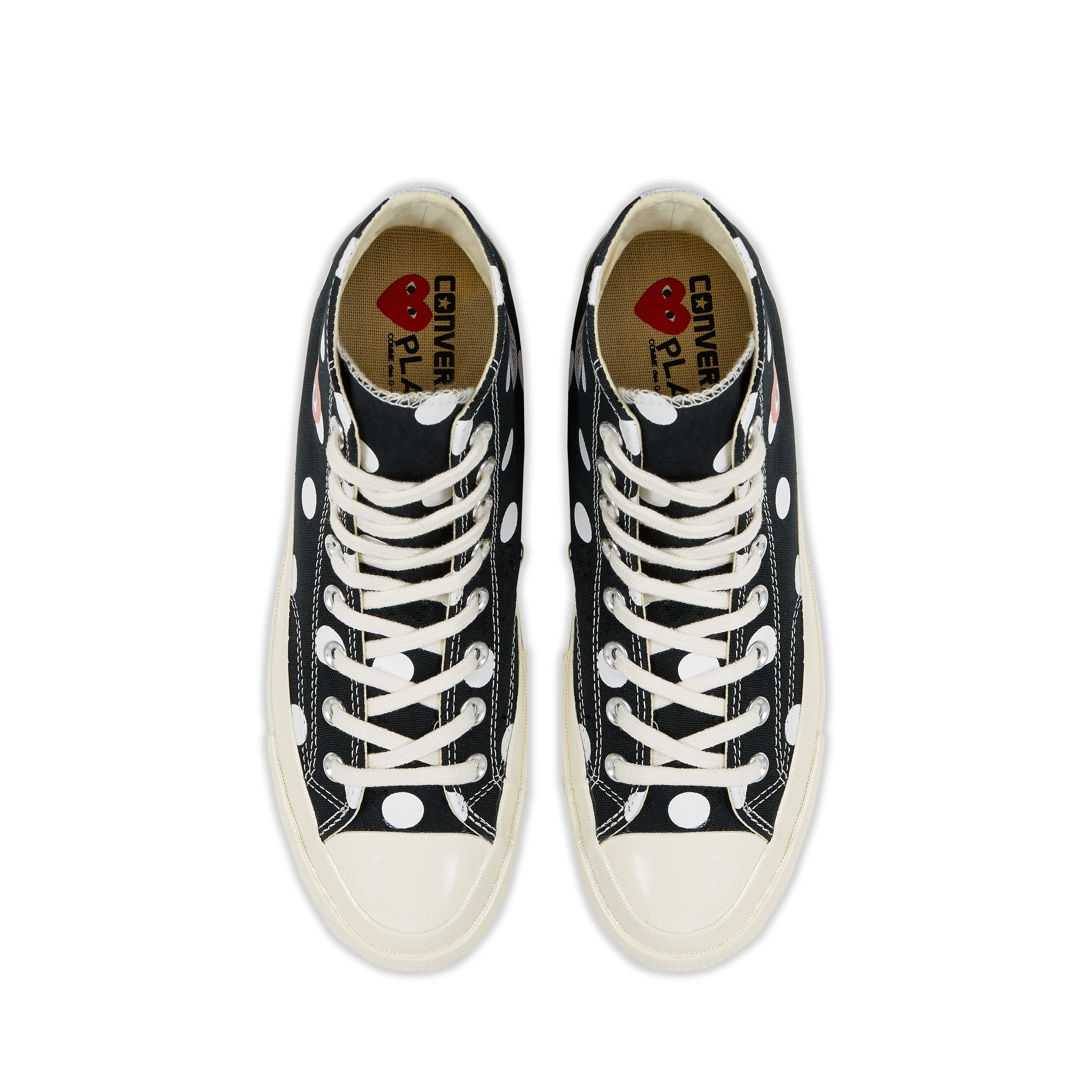 Play Converse - Polka Dot Red Heart Chuck Taylor All Star ’70 High Sneakers - (Black)