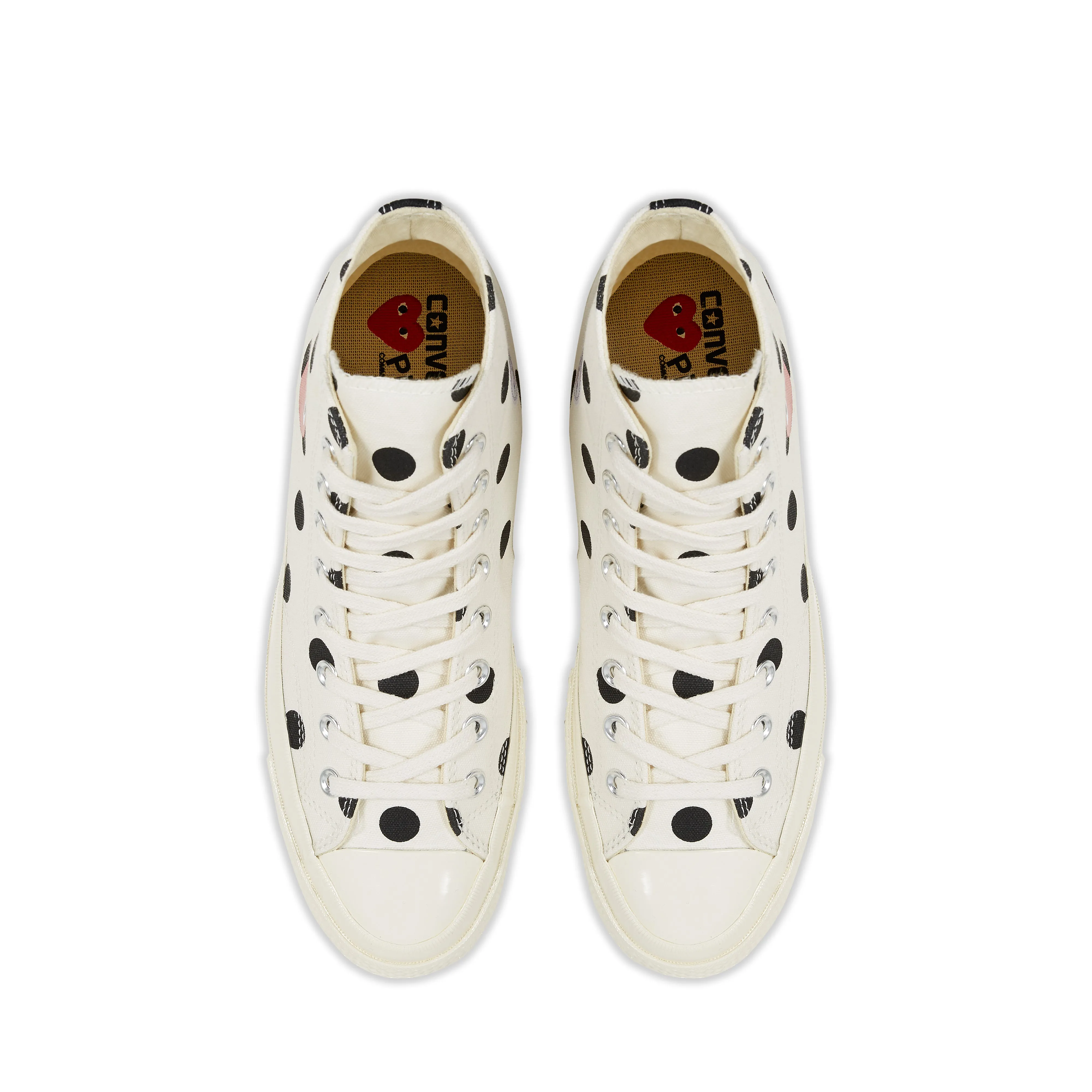 Play Converse - Polka Dot Red Heart Chuck Taylor All Star ’70 High Sneakers - (White)