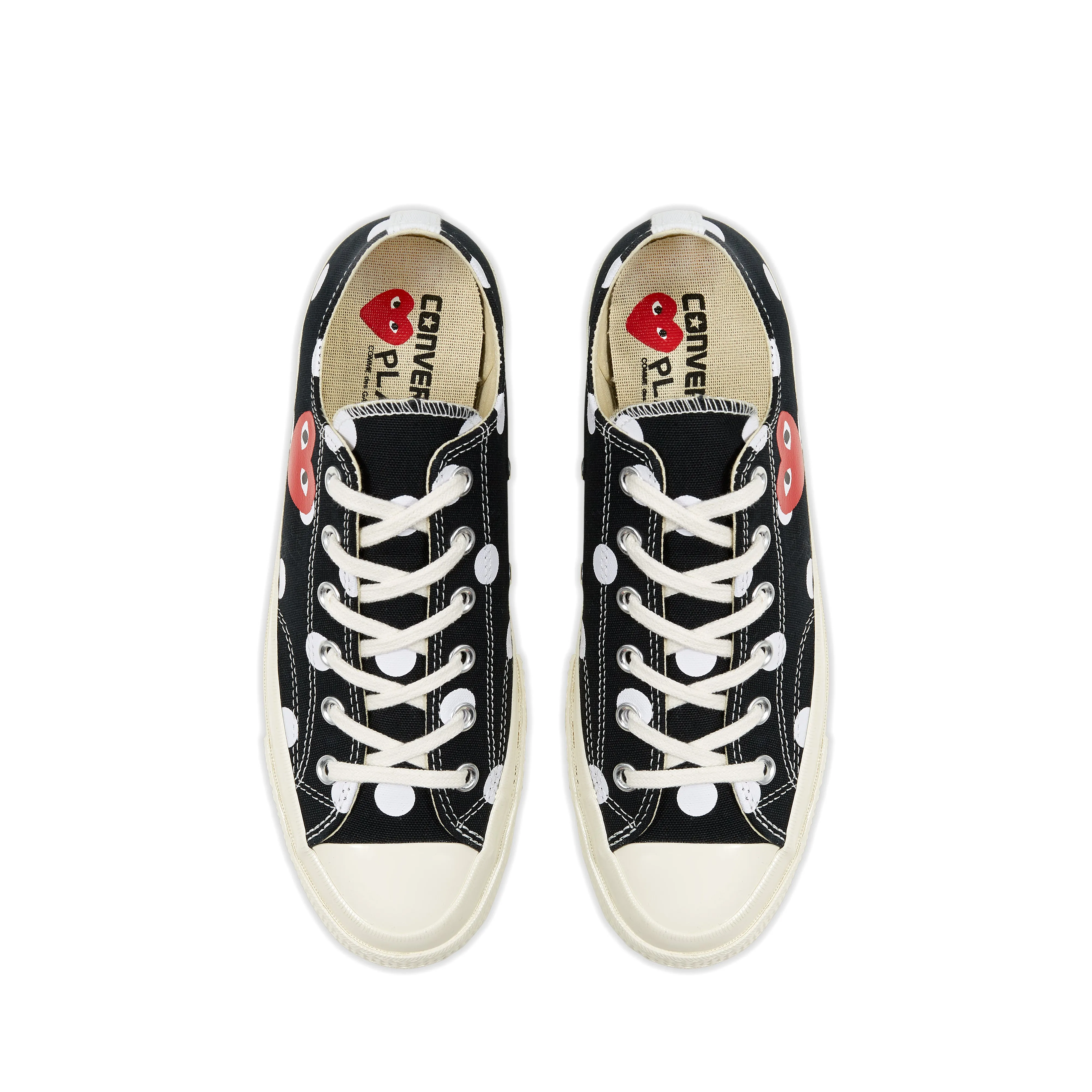 Play Converse Polka Dot Red Heart Chuck Taylor All Star ’70 Low Sneakers  Black