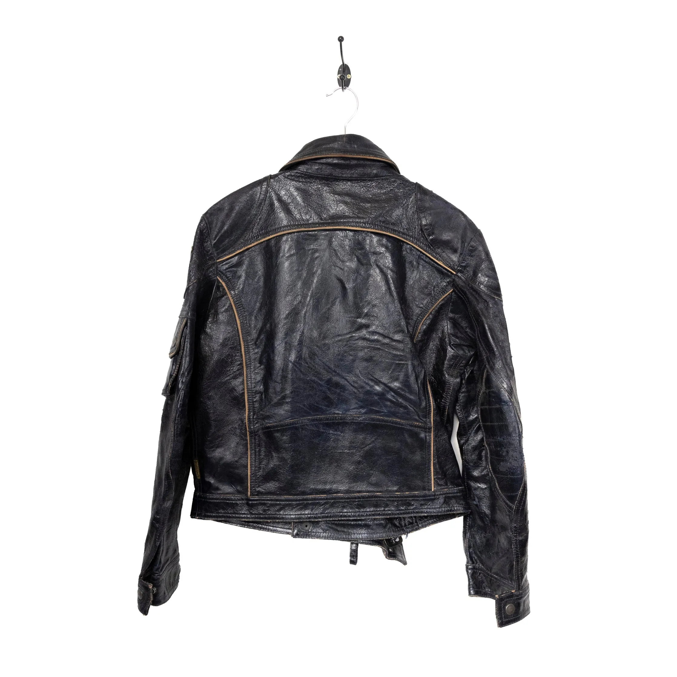 Rare Armani Distressed Leather Jacket