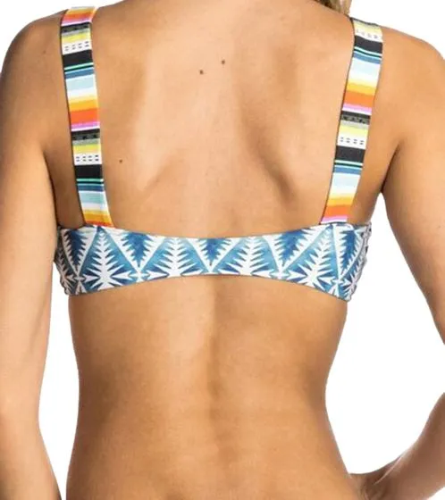 RIP CURL Beach Bazaar Women's Bikini Top Flexible Bikini Top GSIZZ3 Blue 70 Colorful