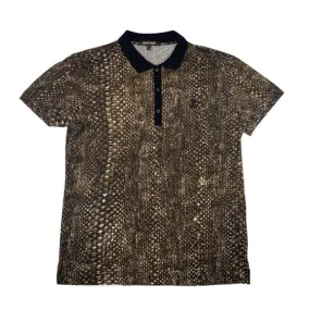 ROBERTO CAVALLI snake print polo shirt