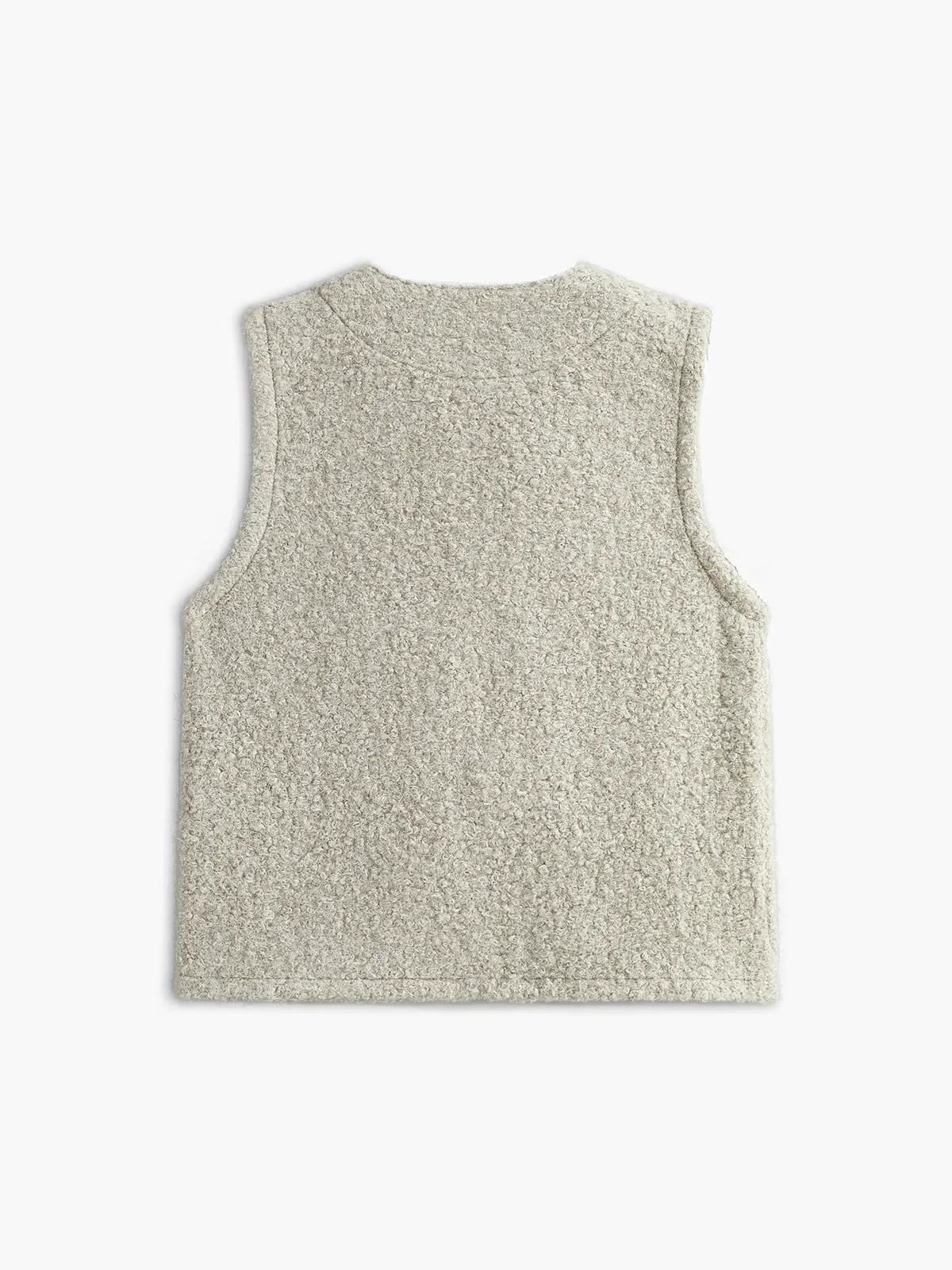 Round Neck Bow Front Vest