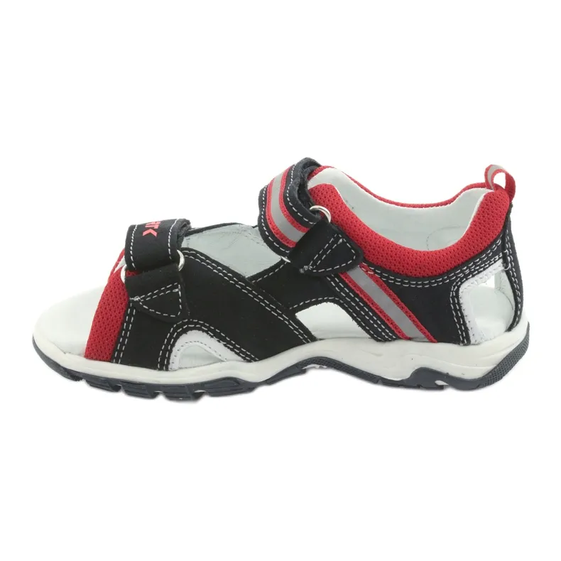 Sandals boys' turnips Bartek 19176 navy blue and red grey