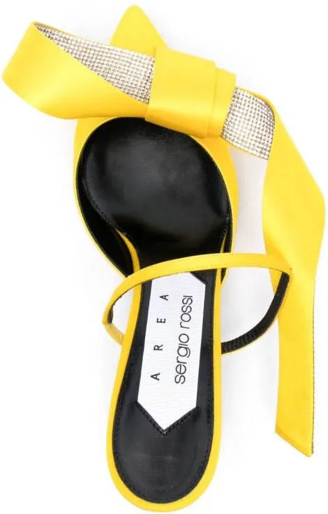 Sergio Rossi Marquise 50mm leather mules Yellow