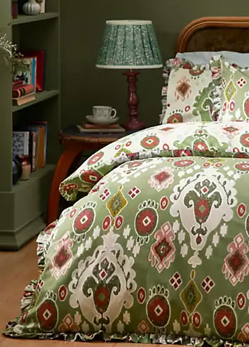 Seventy Three Paoletti Dawson 100% Cotton Duvet Cover Set - Cedar Green | Kaleidoscope