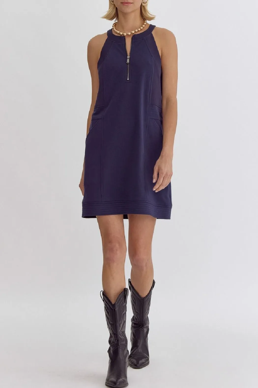 Solid Halter Dress