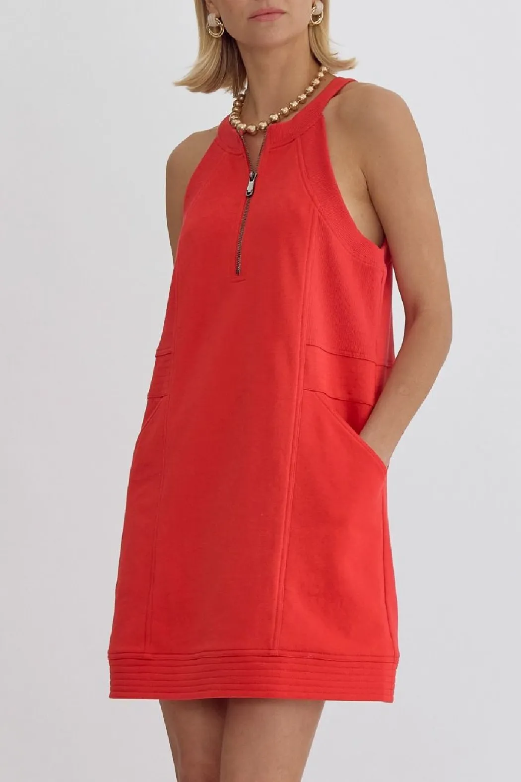 Solid Halter Dress