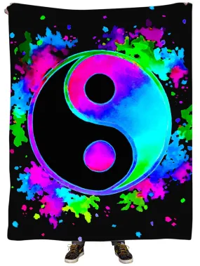 Splatter Yin Yang 3 Plush Blanket