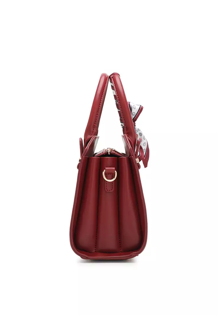 Swiss Polo Women's Top Handle Bag / Sling Bag / Crossbody Bag - Red