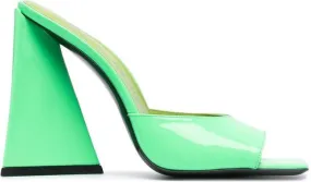 The Attico Devon patent leather mules Green