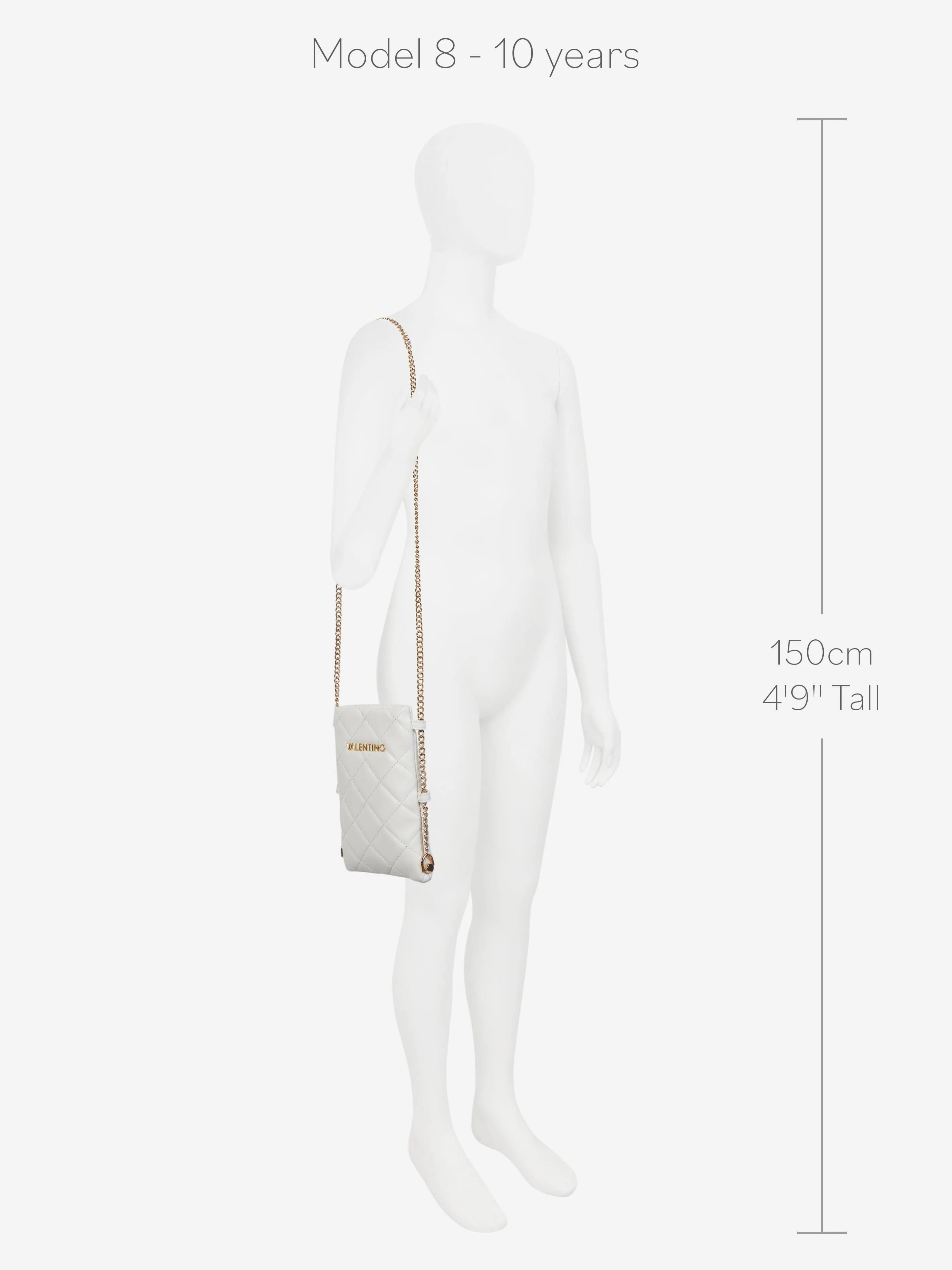 Valentino Girls Ocarina Crossbody Bag in White (19cm)