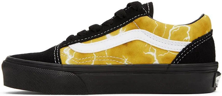 Vans Kids Black & Yellow Old Skool Little Kids Sneakers