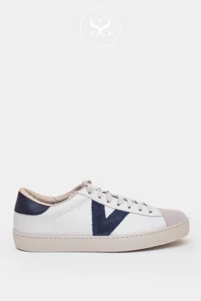 VICTORIA 1-126142 WHITE/NAVY TRAINERS