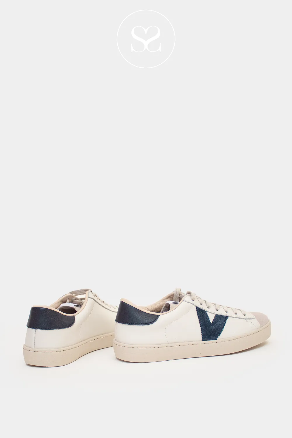 VICTORIA 1-126142 WHITE/NAVY TRAINERS