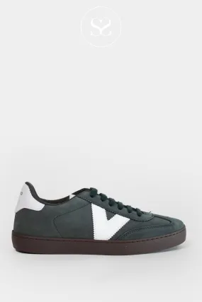 VICTORIA 1126199 DARK GREEN SUEDE LOW PROFILE TRAINERS