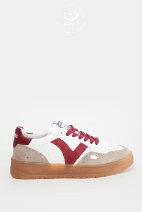 VICTORIA 1257125 RED/WHITE FLATFORM TRAINERS