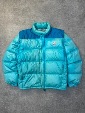 Vintage Moncler Detachable Sleeve Blue Quilted Puffer Down Jacket