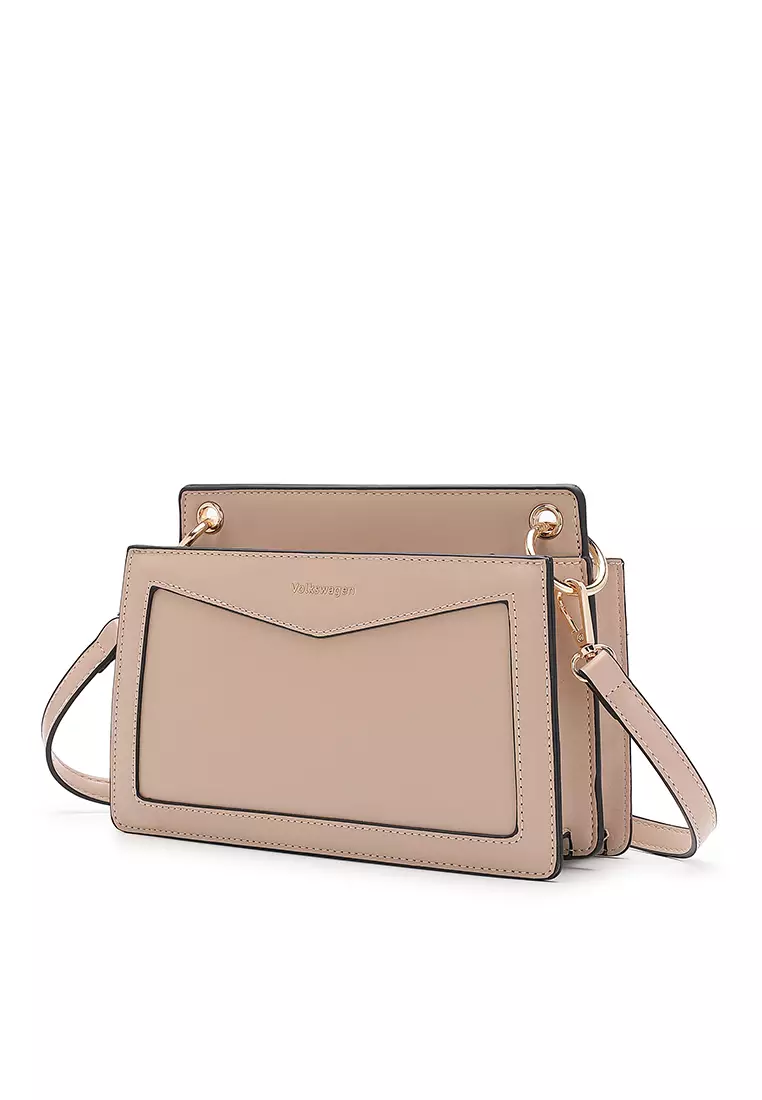 Volkswagen Women's Shoulder Sling Bag / Crossbody Bag - Beige