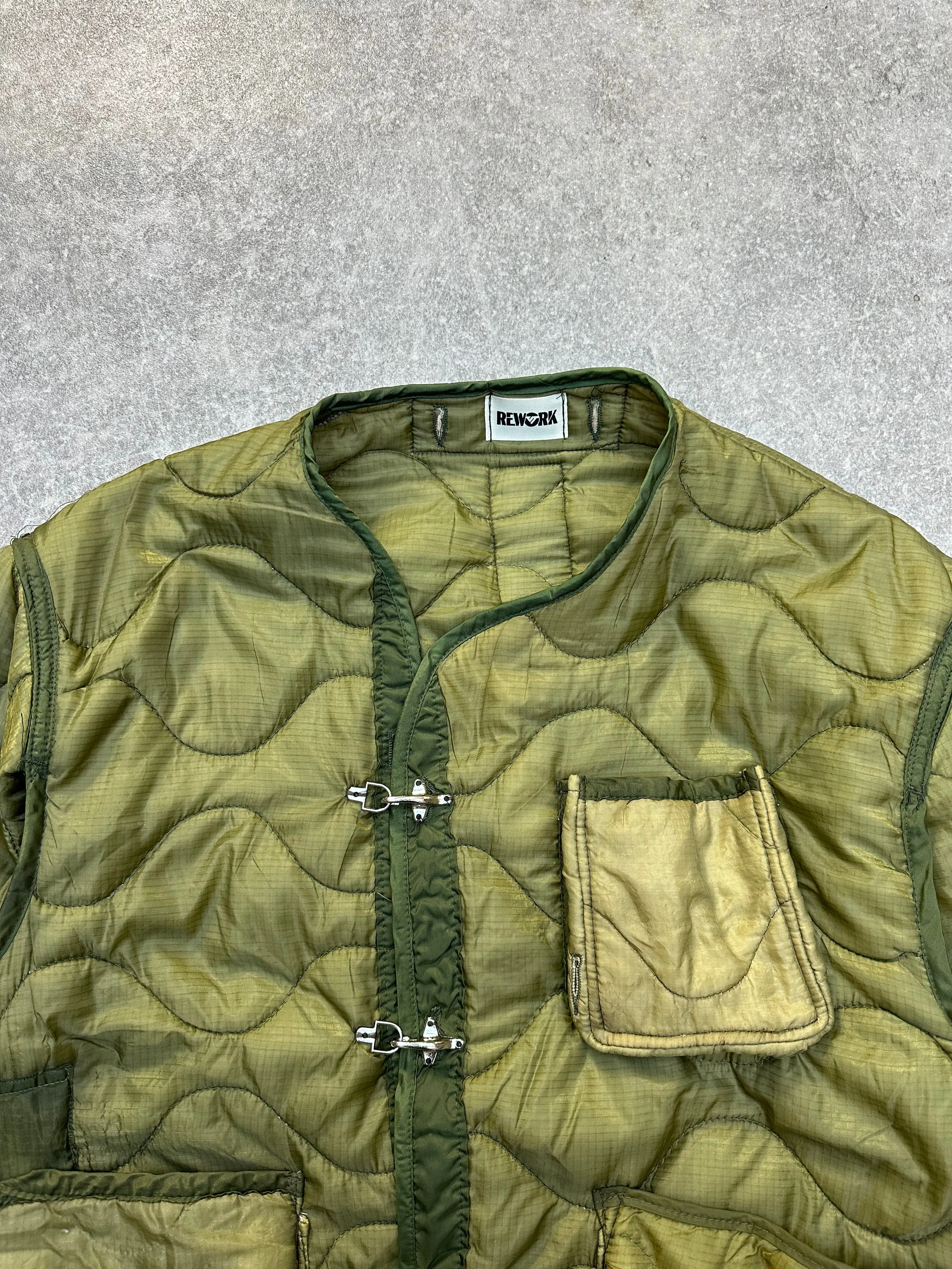 VT Rework: Khaki Quilted Padded Ripstop Jacket