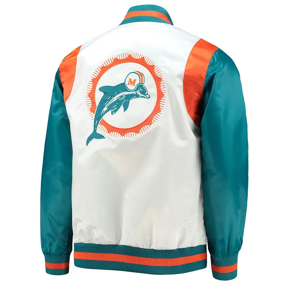 White/Aqua Miami Dolphins Retro The All-American Jacket