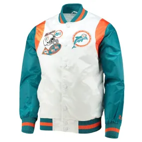 White/Aqua Miami Dolphins Retro The All-American Jacket