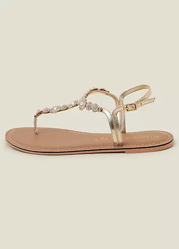 Wide Fit Rome Sparkly Sandals by Accessorize | Look Again