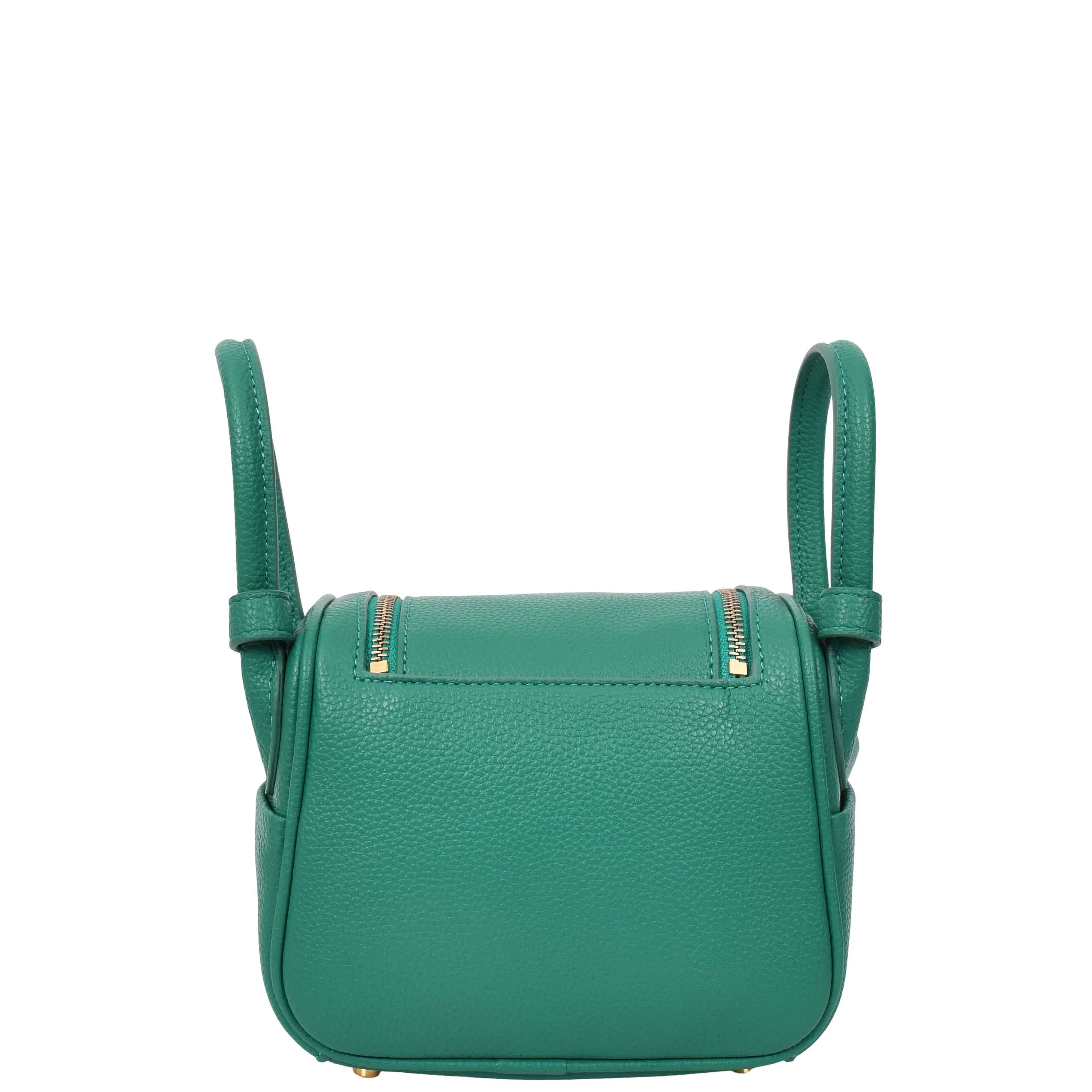 Womens Faux Leather Mini Shoulder Bag Celeste Green