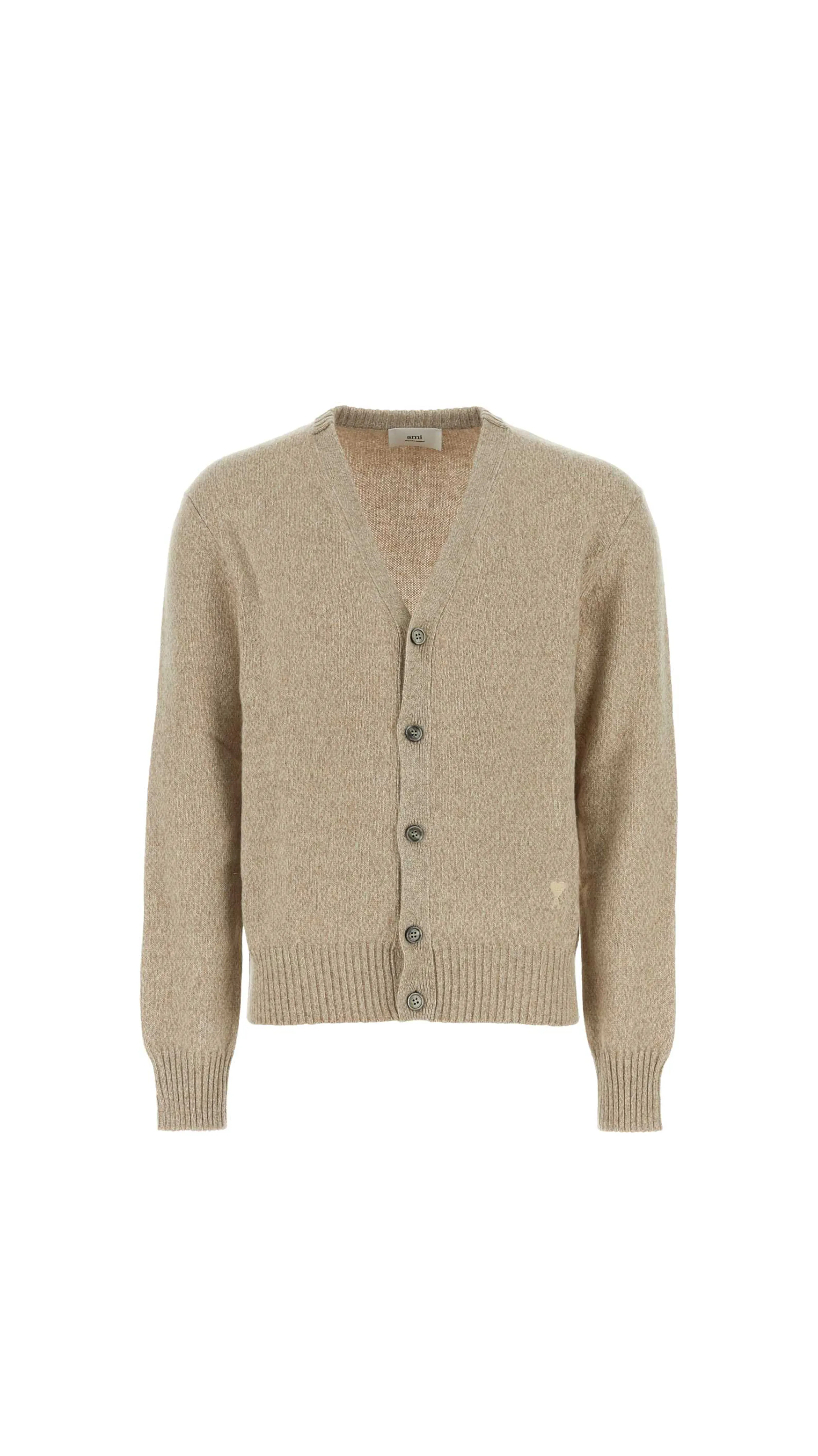 Wool Cashmere Cardigan - Beige