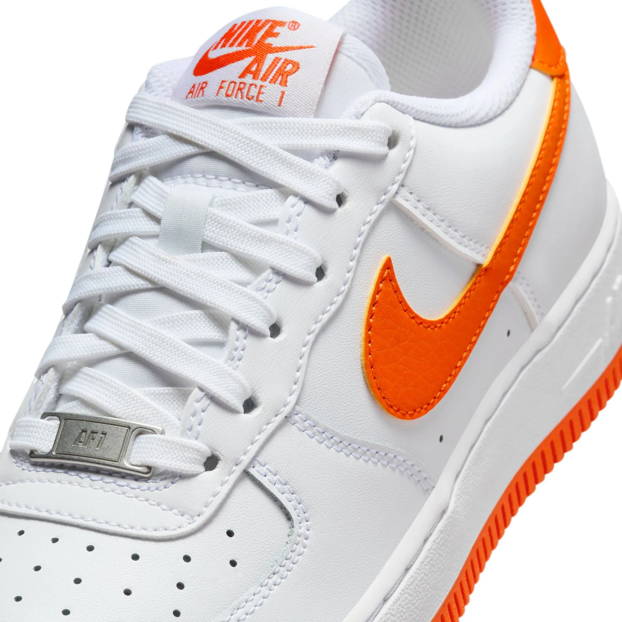 Youth Nike Air Force 1 'White/Safety Orange' (GS)