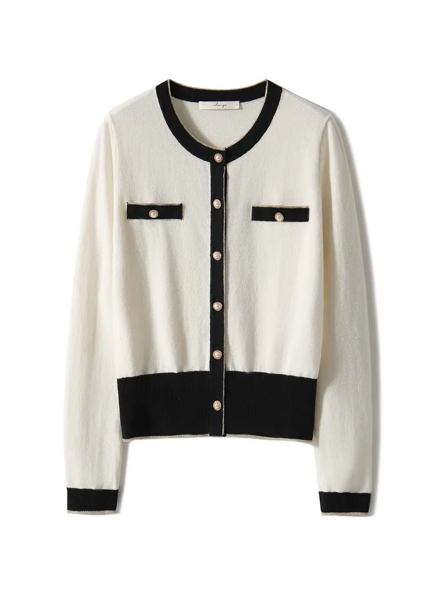 [ZWN665616AG] The more time travels, the more cool, elegant, beautiful and fragrant wool cashmere knitted cardigan